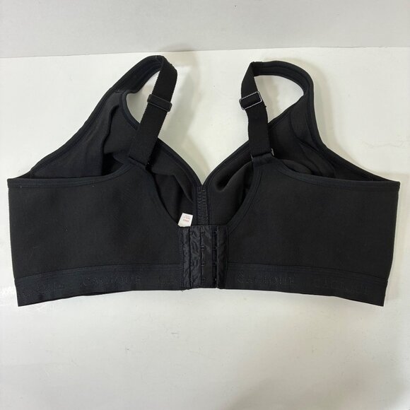 Cacique Black Full Coverage Unlined No-Wire Bra 44DD Logo Band Comfort Fit - Picture 5 of 8